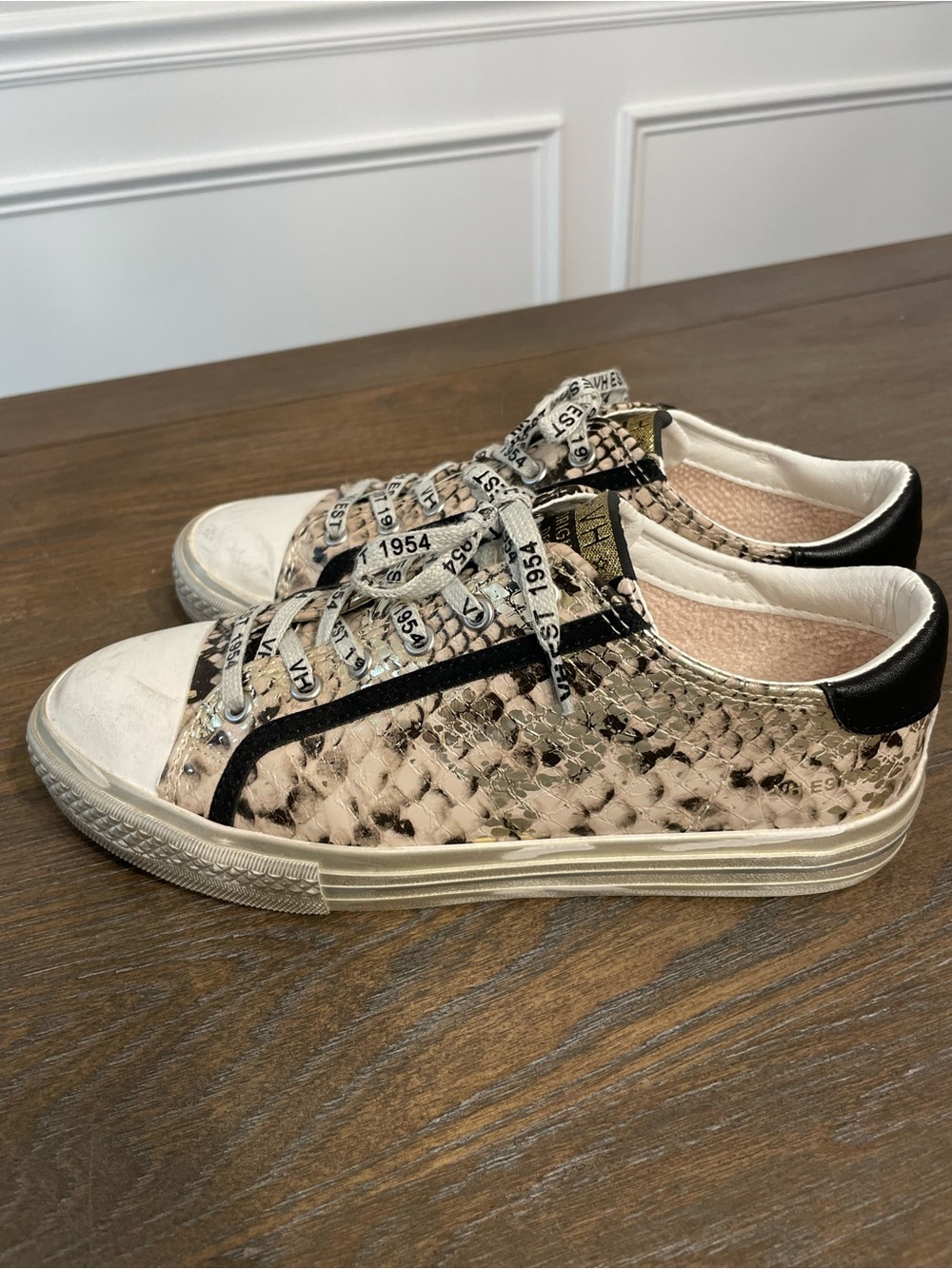 Vintage Havana Snakeskin Low Top Sneakers